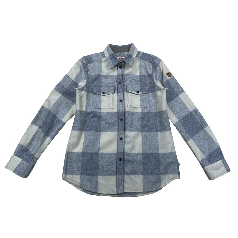 FjallRaven Women's XS Canada Shirt Fog Chalk White Wool Blend Brand New